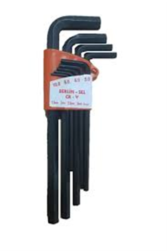 BERLİNSEL ALYAN SETİ UZUN SİYAH 9 PCS